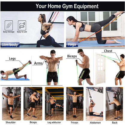 360lbs Fitness  Resistance Bands Set